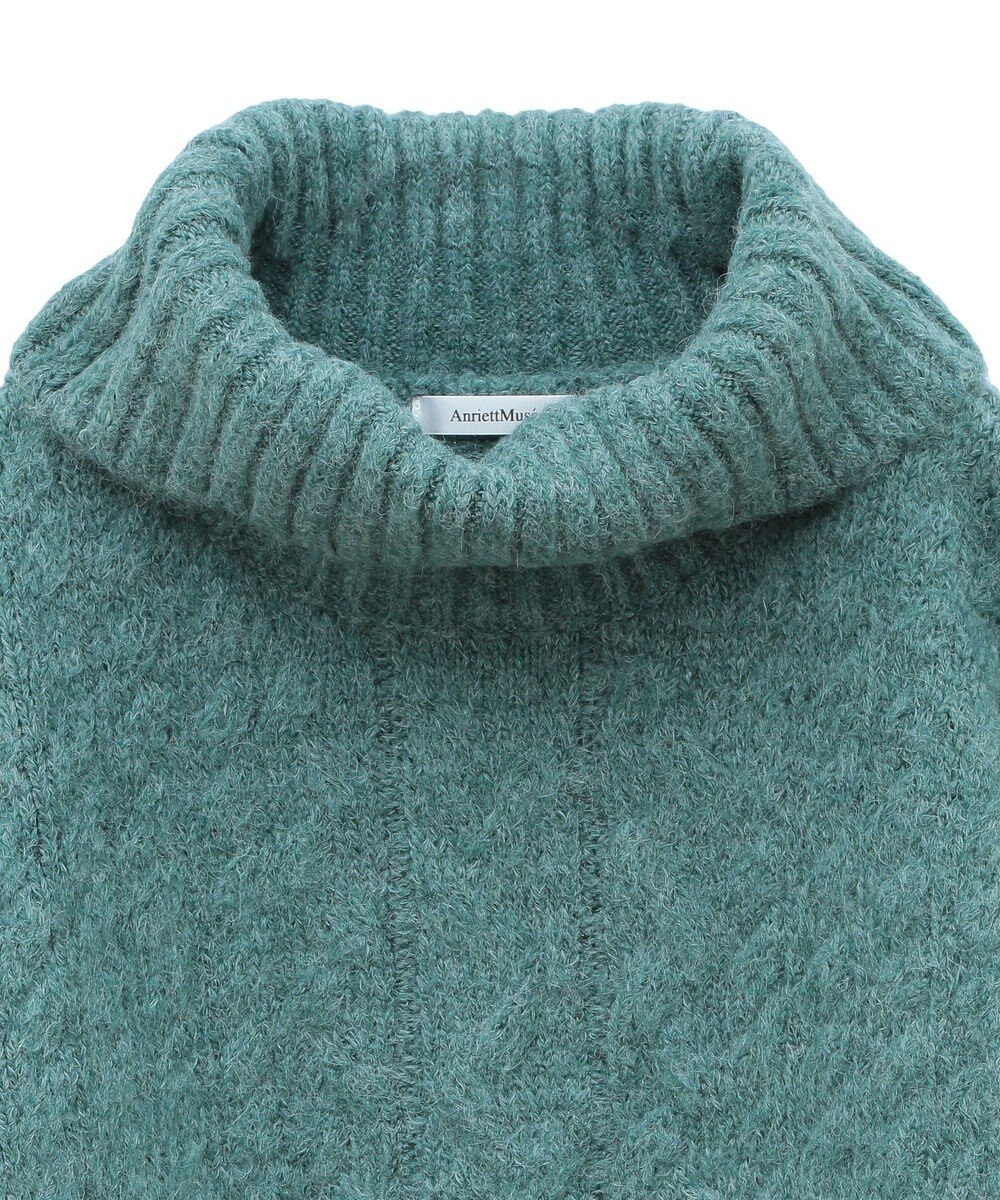 Green Parks ケーブル編みハイネックニット 
