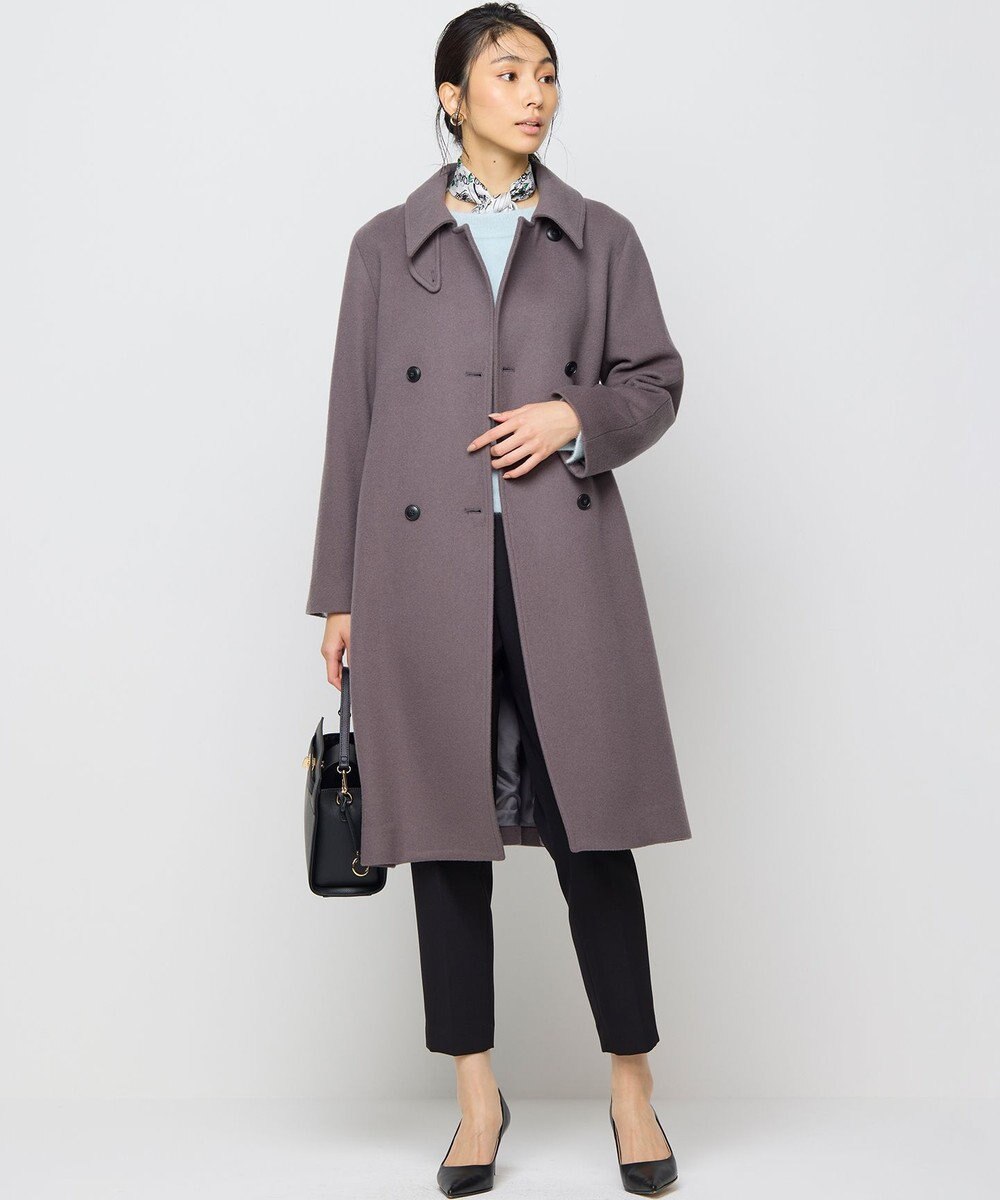 組曲 ライトビーバー トレンチライク ロングコート 