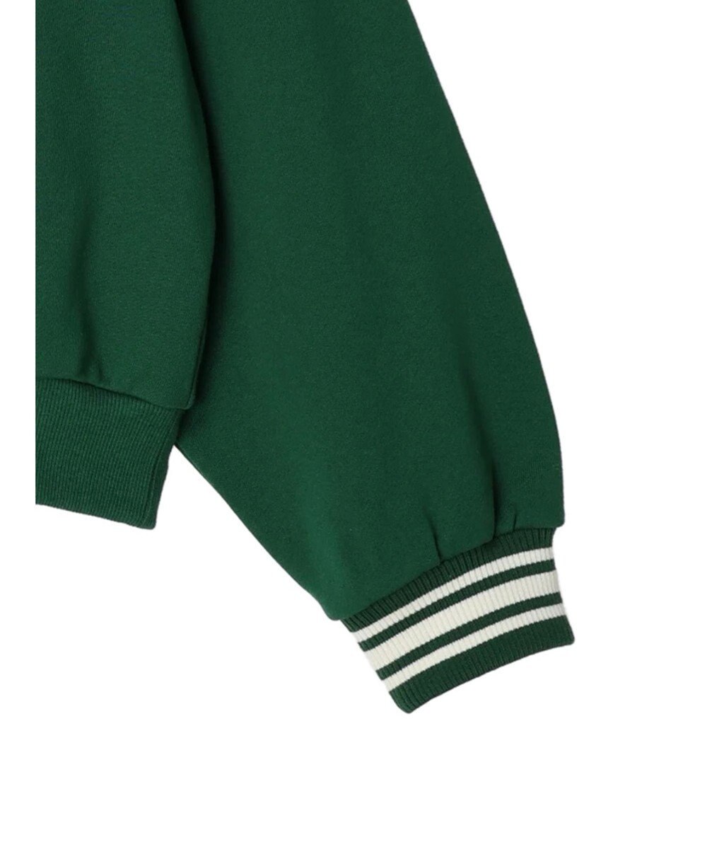 earth music&ecology ハーフＺＩＰサークルロゴ刺繍裏毛プルオーバー 