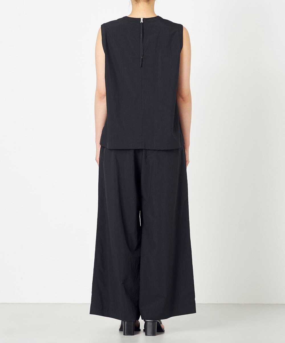 NAVE 【ReNAVE・洗える/撥水加工/接触冷感/UVケア/セットアップ】ナイロンタスラン ノースリブラウス 