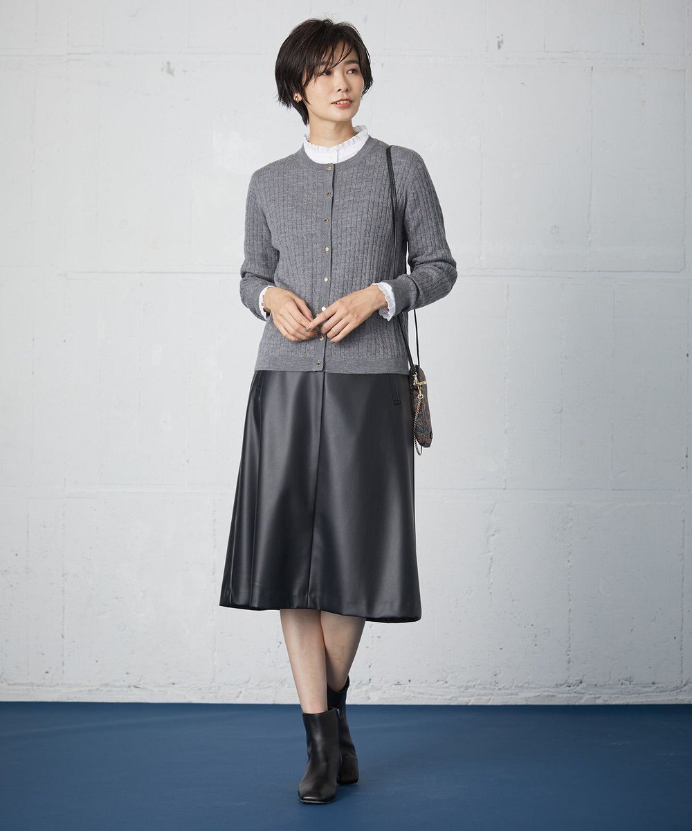 J.PRESS LADIES 【洗える】KNIT BASIC ミドル カーディガン 