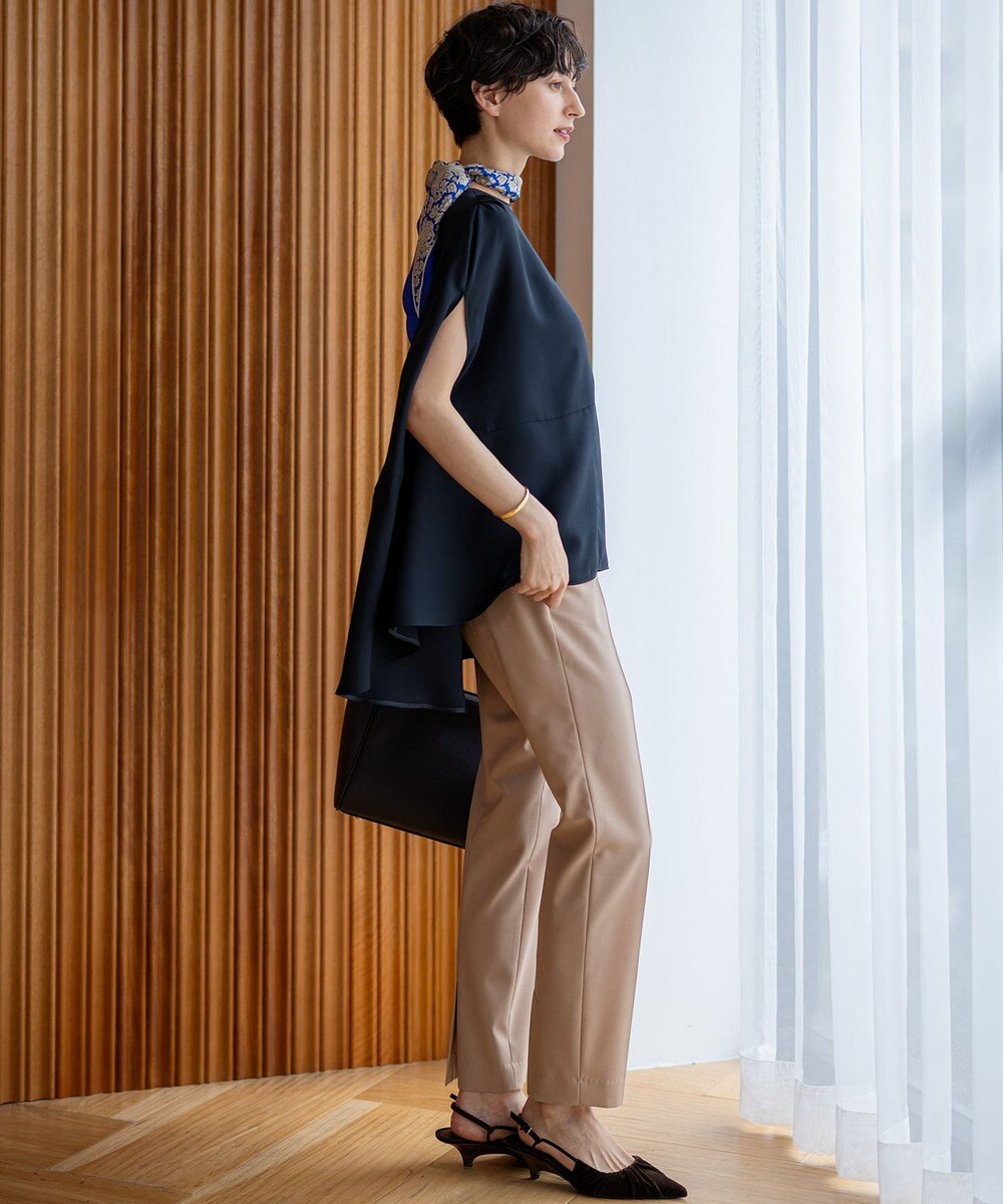 23区 L 【洗える】TWマットクロス スティック パンツ 