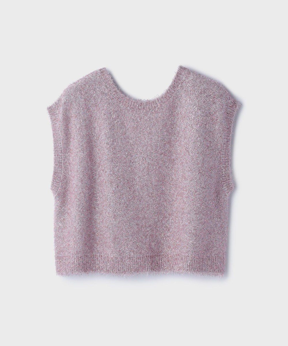 GRACE CONTINENTAL ショートフェザーニットトップ 