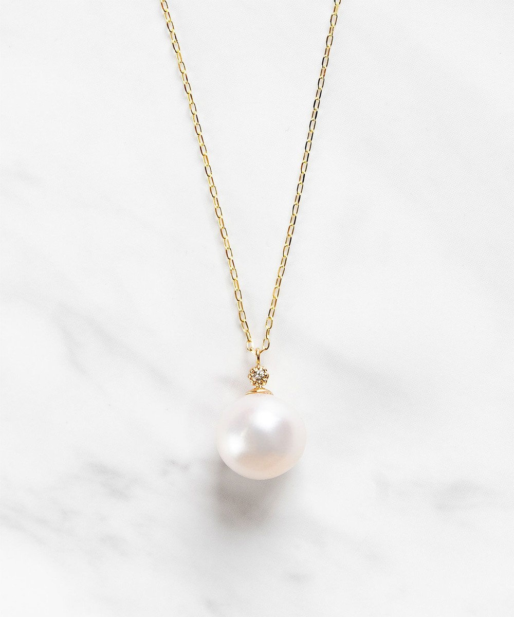 WEB限定】NOBLE PEARL NECKLACE K10淡水パール ダイヤモンド ...