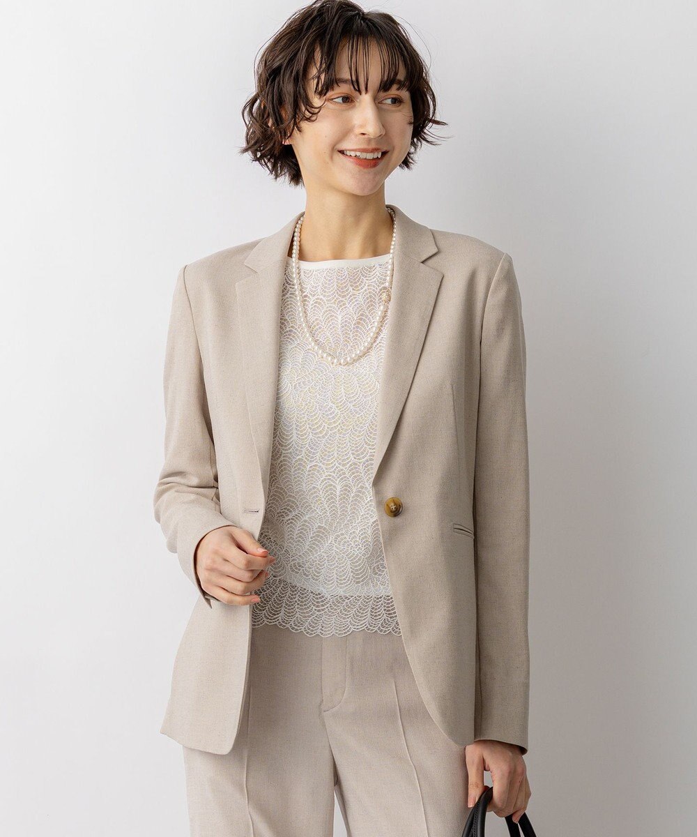 23区 【先行予約】アイアスマットストレッチ テーラードジャケット 