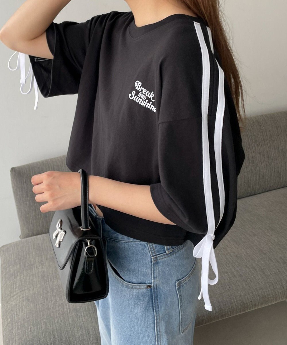 WEGO 2ラインリボングラフィックショートT 