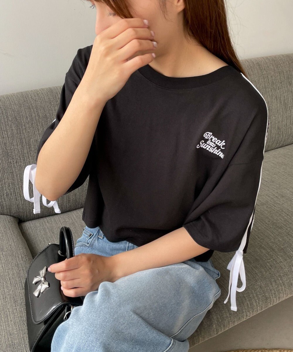 WEGO 2ラインリボングラフィックショートT 