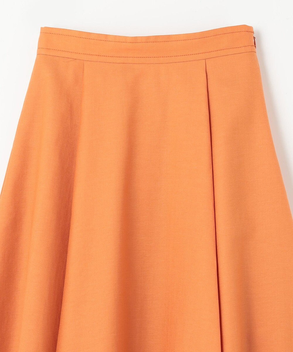 GRACE CONTINENTAL リネンタッチタックフレアスカート 