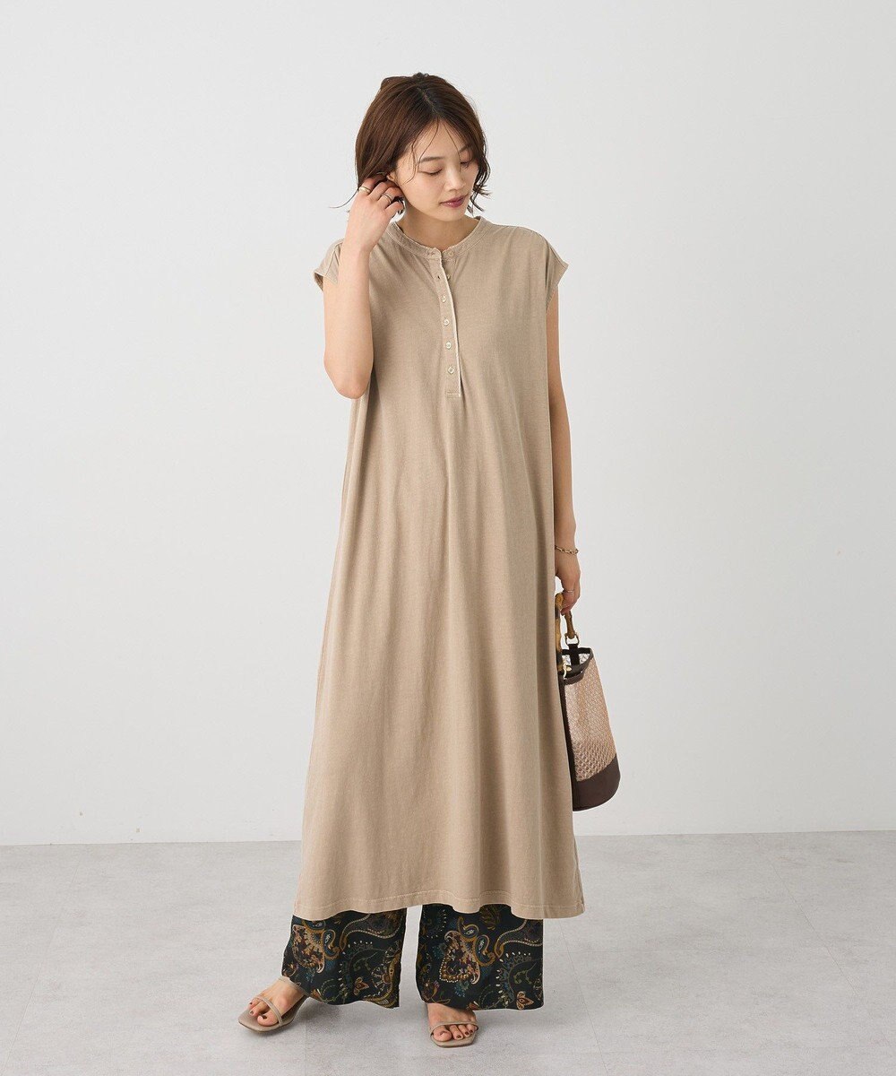 CRAFT STANDARD BOUTIQUE ピグメントヘンリーネックカットソーワンピース 