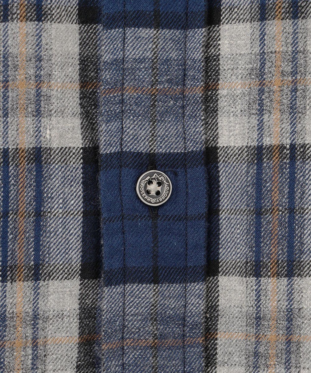 JOSEPH ABBOUD MOUNTAIN 【サスティナブル】オーガニックラフィーチェック シャツ 