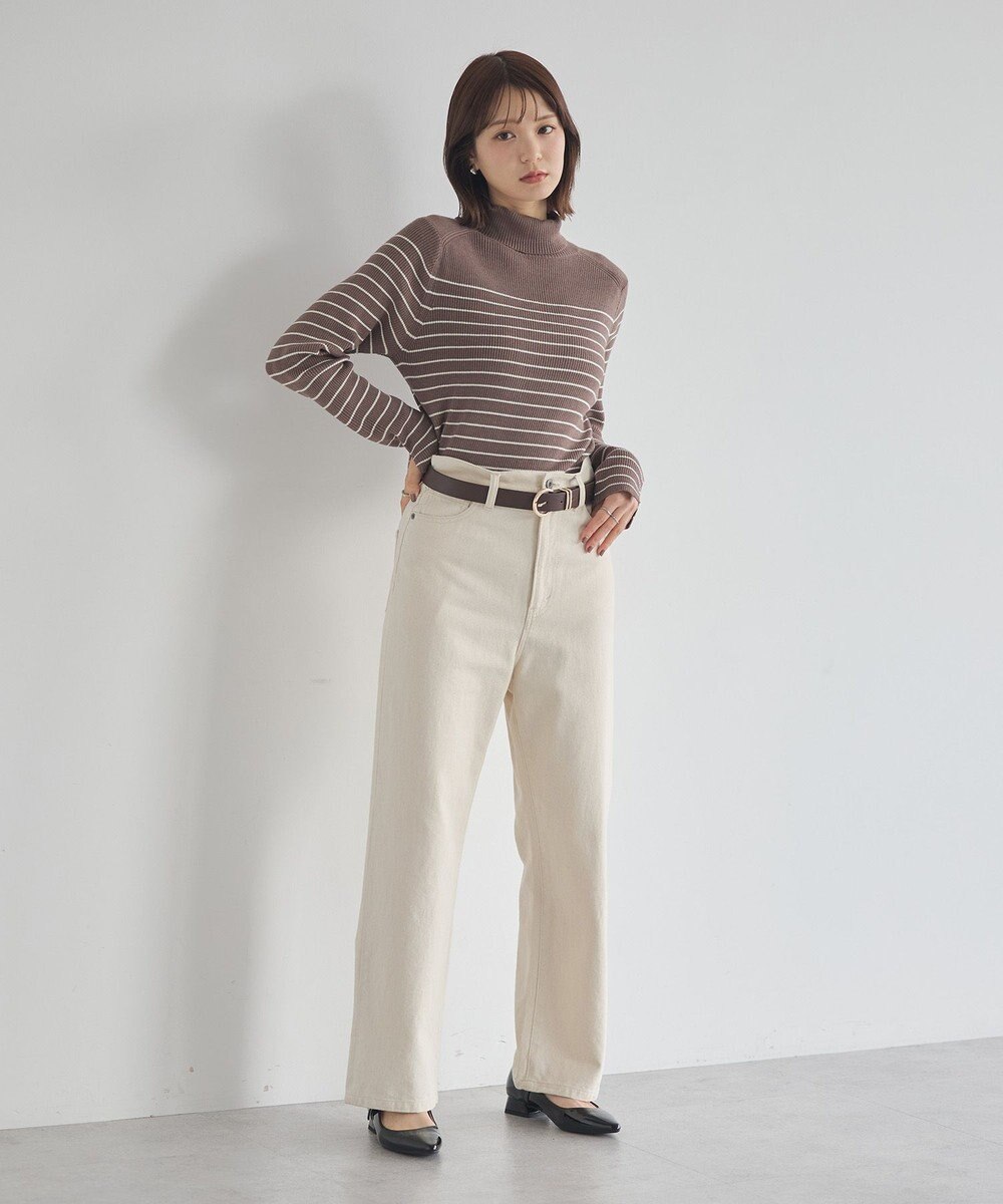 earth music&ecology 【イージーケア】【洗濯機洗い可】レンチング(TM)エコヴェロ(TM)(リブタートル) 