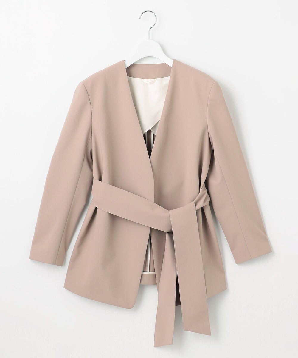 23区 L 【エステータ】コットンダブルクロス ノーカラージャケット 