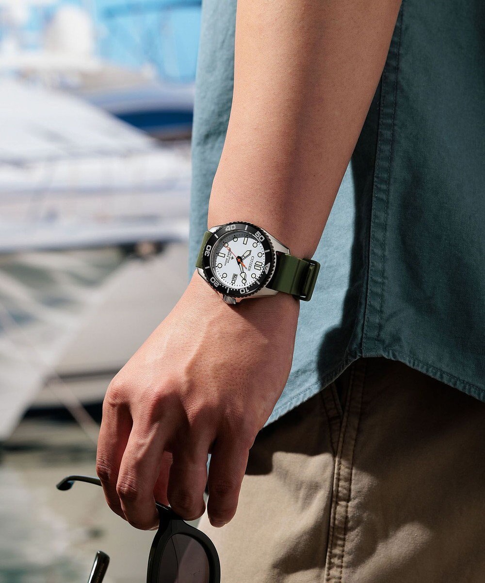 CITIZEN 【光発電エコ・ドライブ搭載】正統派デザインとスマートなサイズ感のダイバーズウオッチ BN0265-00A 