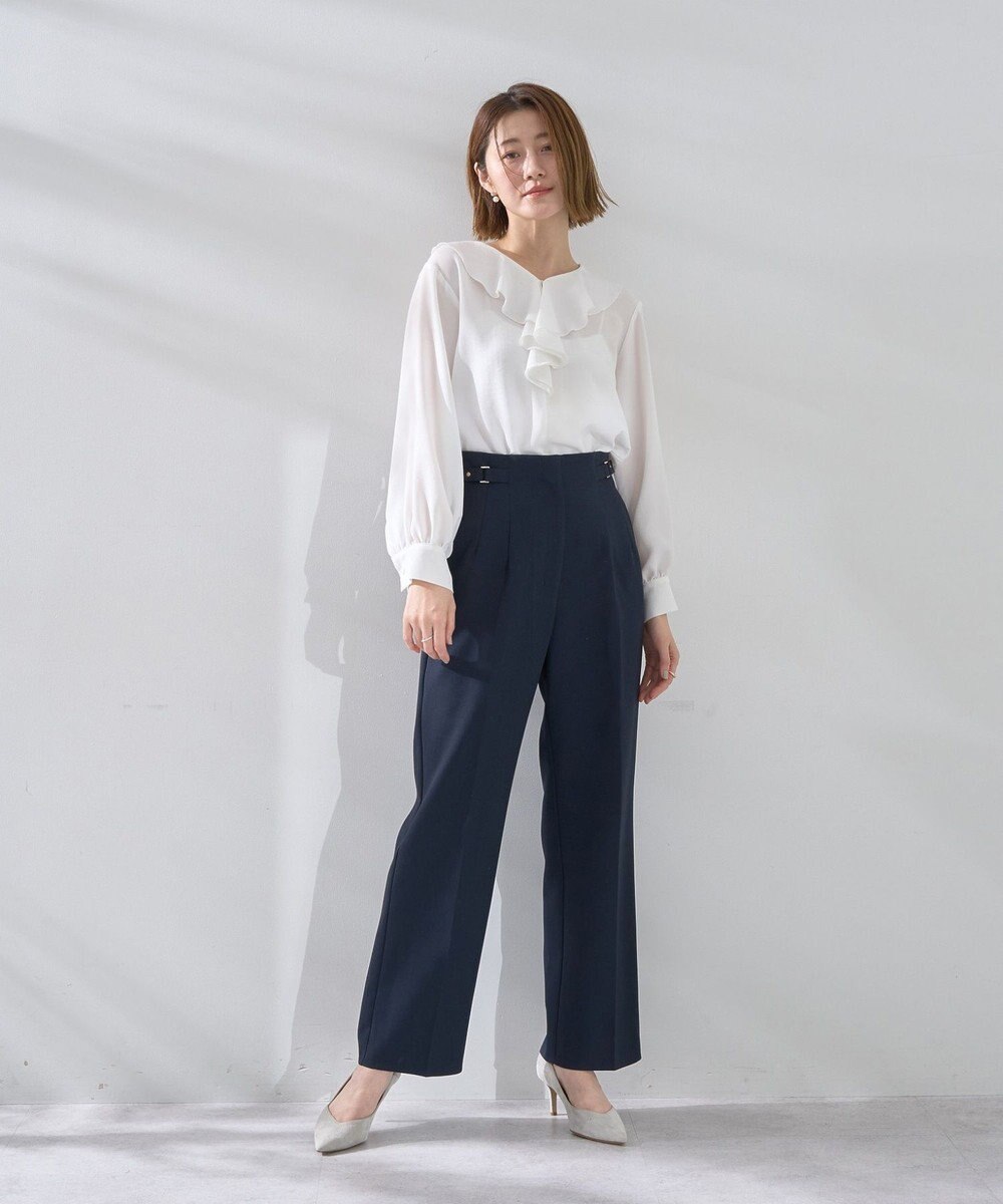 YECCA VECCA ラッフルブラウス 