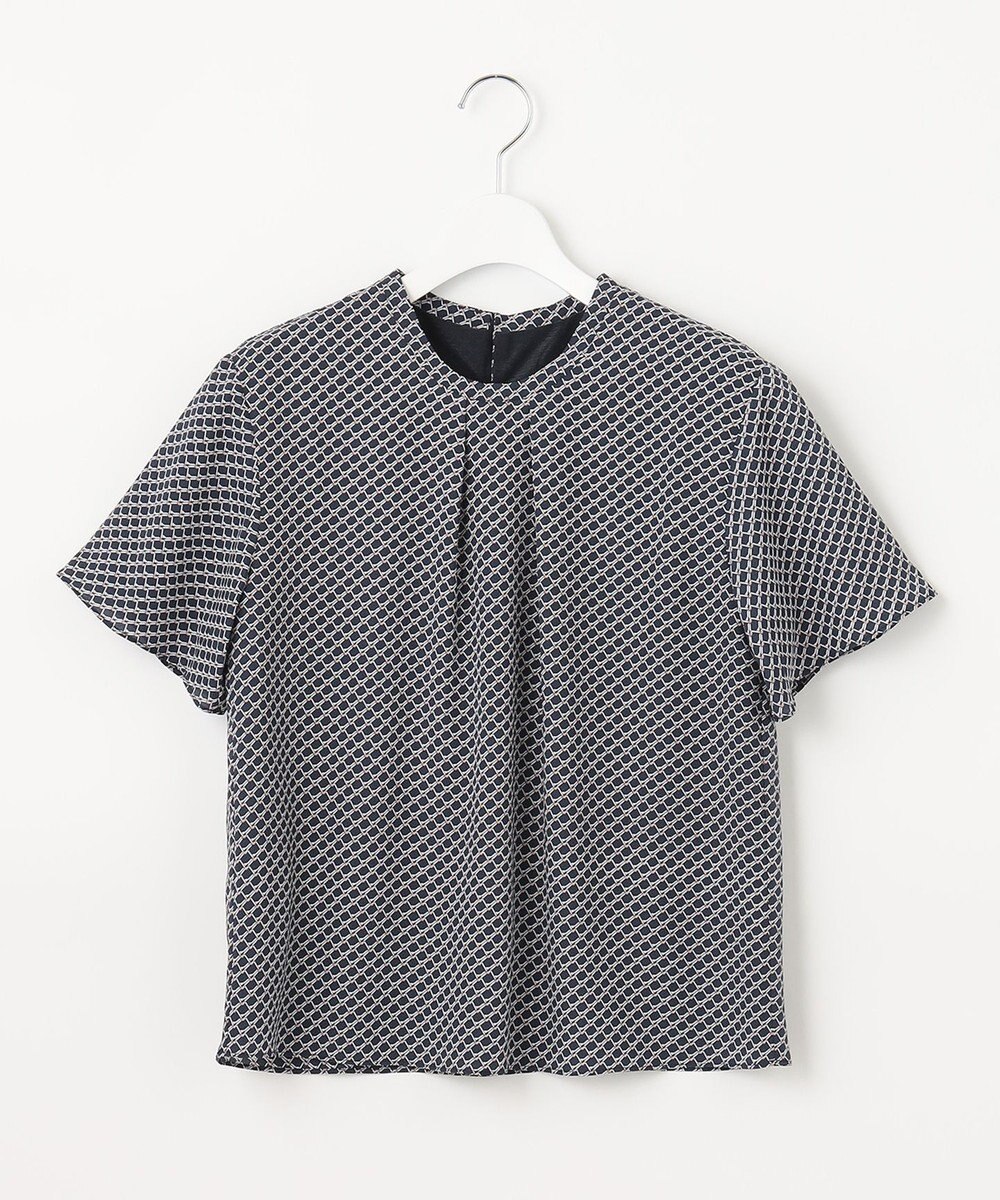 J.PRESS LADIES 【2WAY】幾何プリント ボウタイ カットソー 