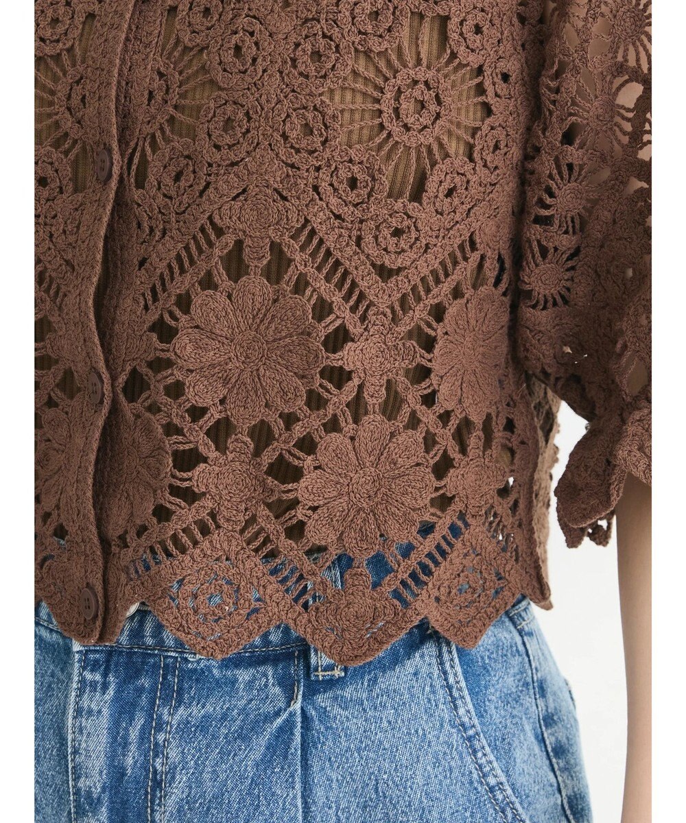 Green Parks ・ＳＵＧＡＲ　ＳＰＯＯＮ　２ｗａｙクロシェカーディガン 