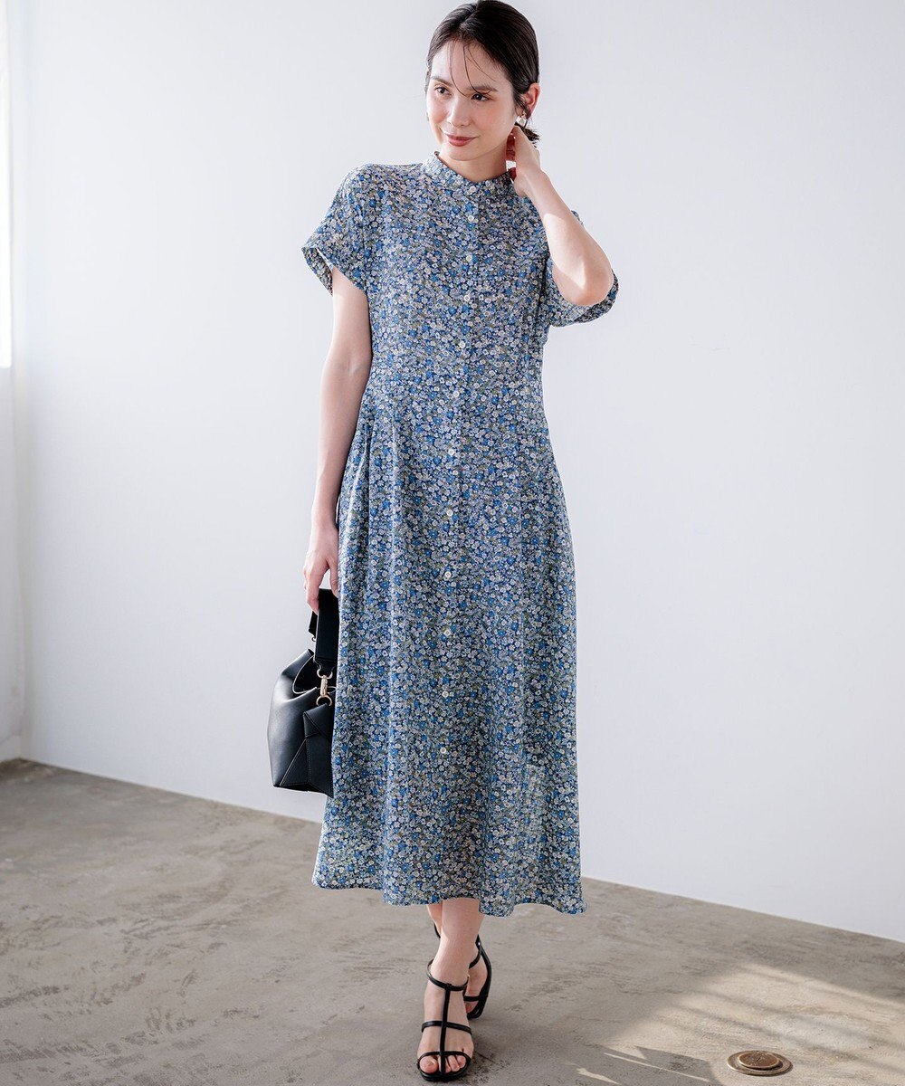 組曲 【先行予約】フラワーガーデンプリント ワンピース 
