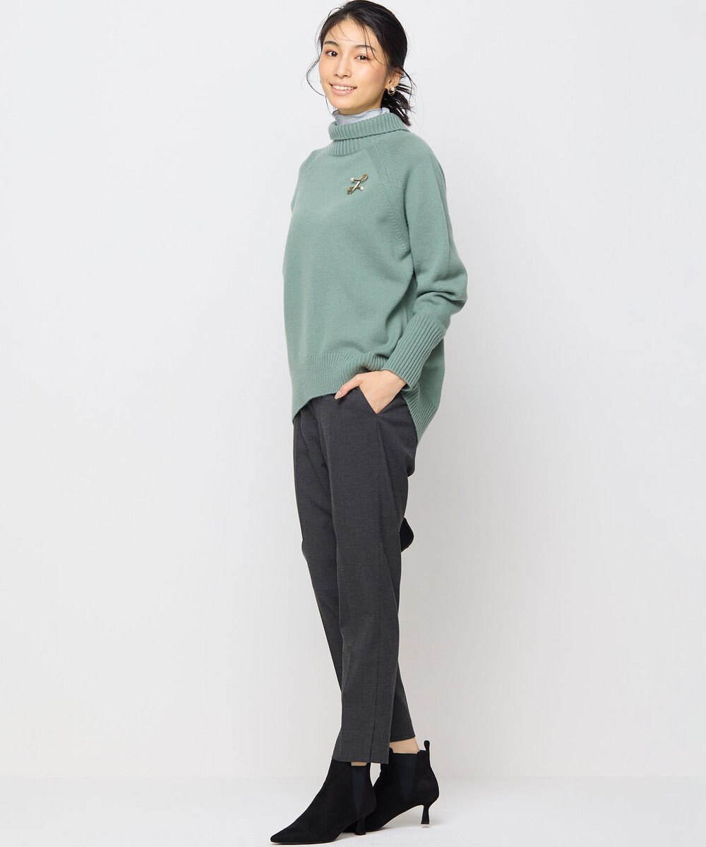 組曲 【WEB限定カラーあり】ウールライクストレッチ イージーパンツ 