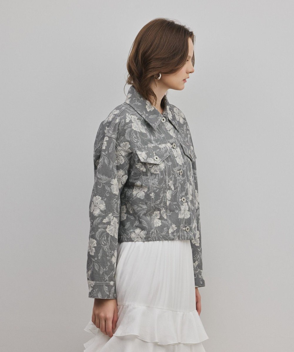 GRACE CONTINENTAL ボタニカルジャガードジャケット 