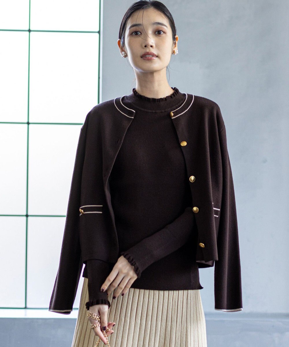 ANY SIS L CICA加工 ニット ジャケット 