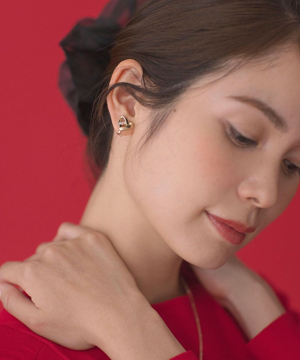 組曲 ハートプレッツェル イヤリング 