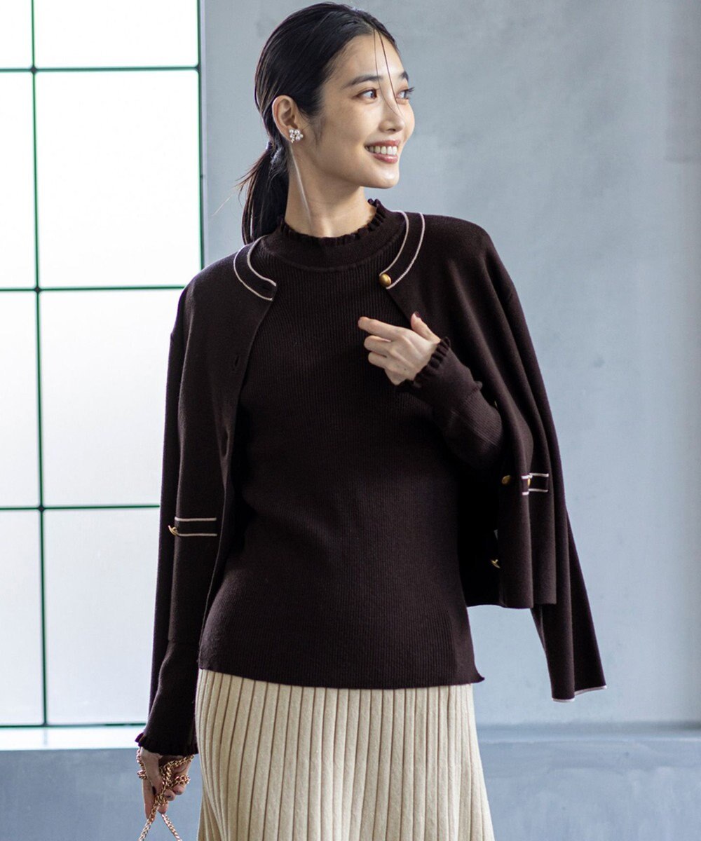 ANY SIS L CICA加工 ニット ジャケット 