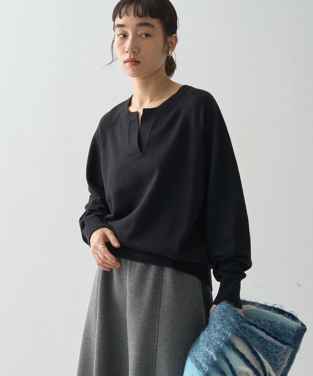 AMERICAN HOLIC バイパチカフタンネックラグランニットプルオーバー 