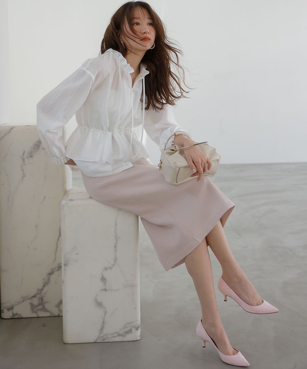 組曲 S 【洗える・シワになりにくい】シアーブルゾン 