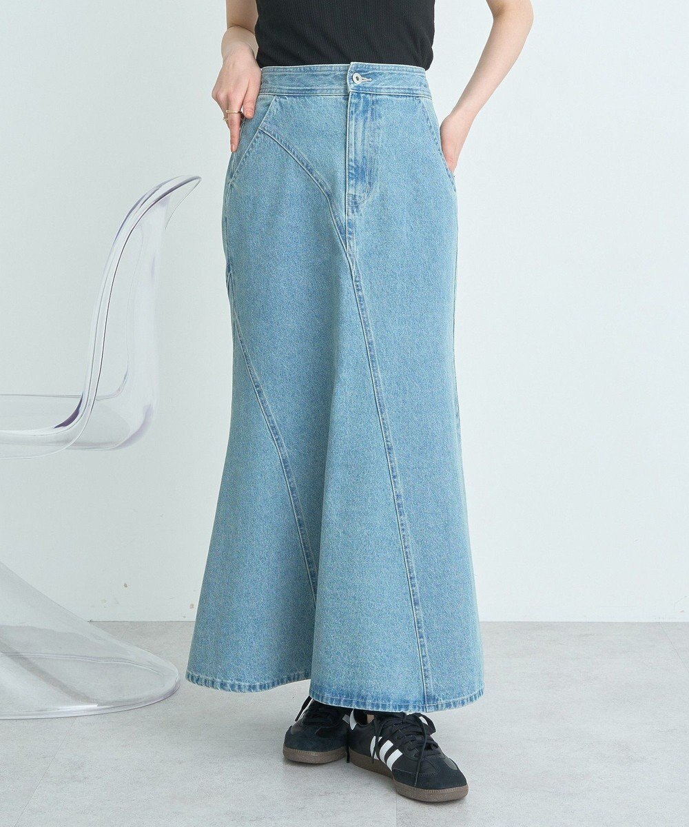 earth music&ecology エスカルゴマーメイドデニムスカート 