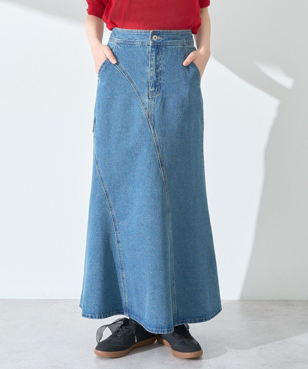 earth music&ecology エスカルゴマーメイドデニムスカート 