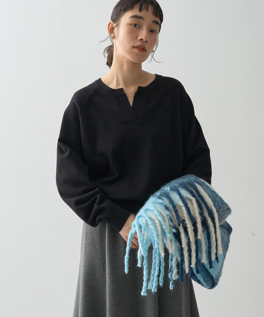 AMERICAN HOLIC バイパチカフタンネックラグランニットプルオーバー 