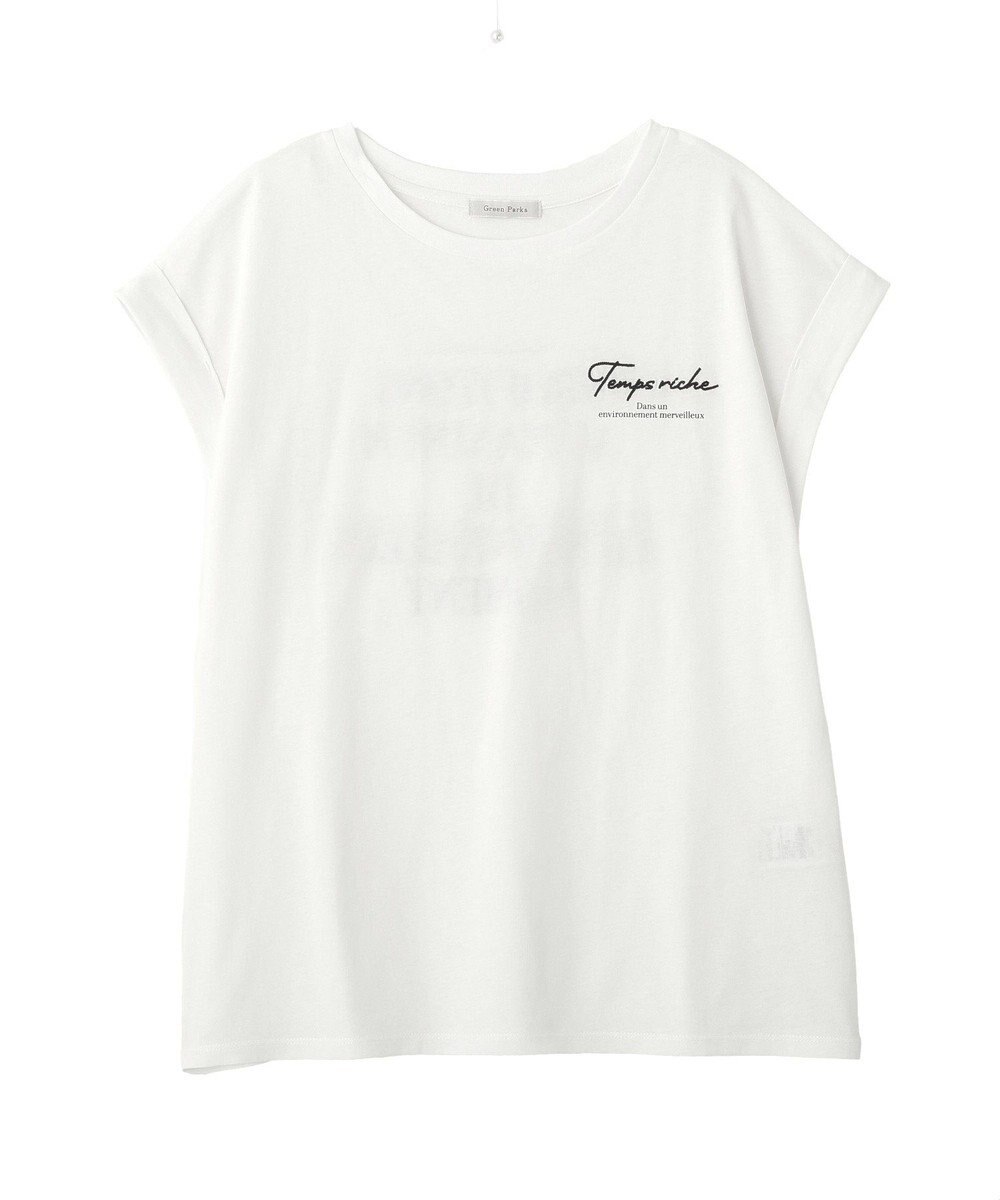 Green Parks 汗染み防止フレンチロゴＴシャツ 