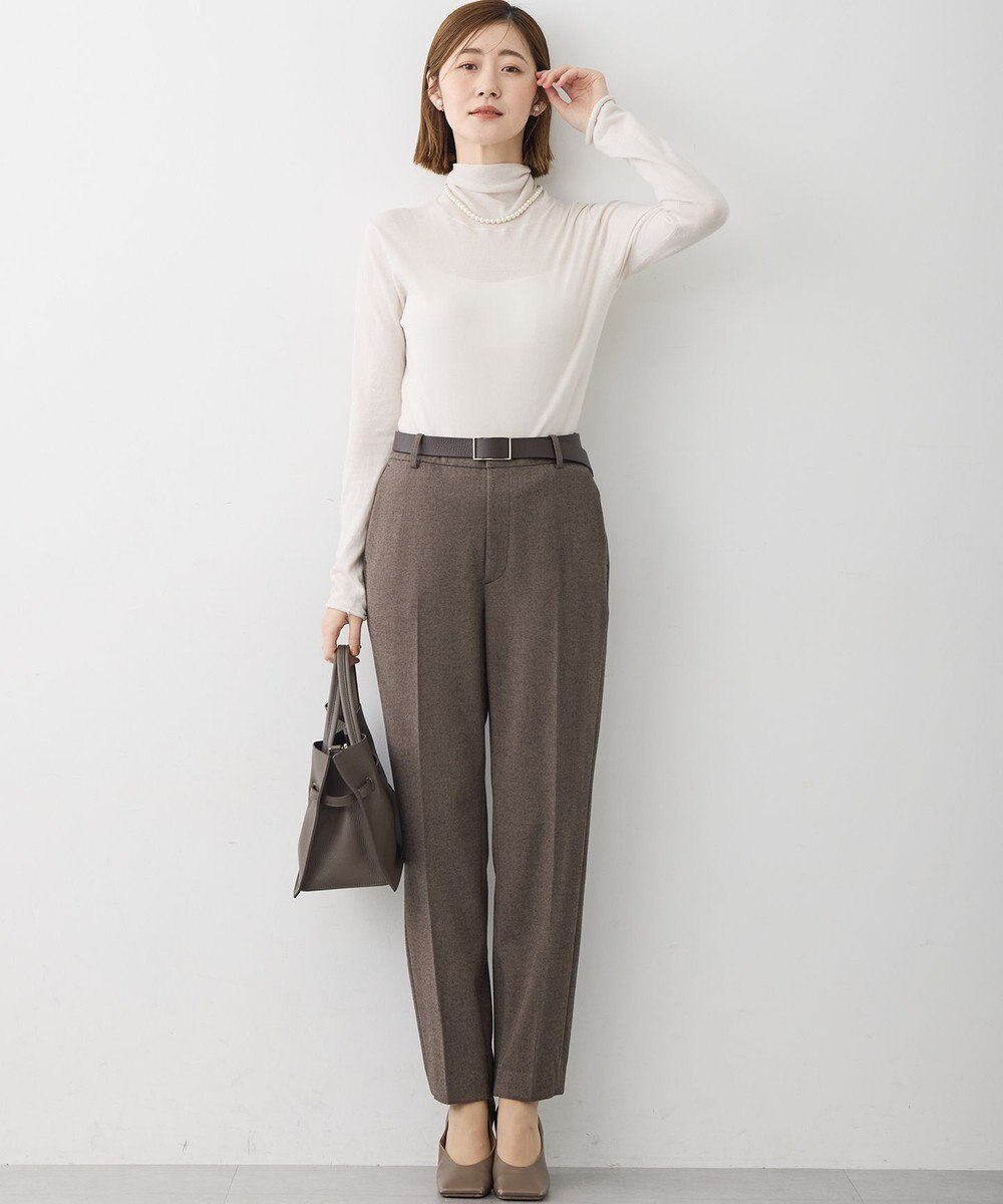 23区 S 【CLASSY.掲載/洗える】スムージーコットン タートルネック ニット 