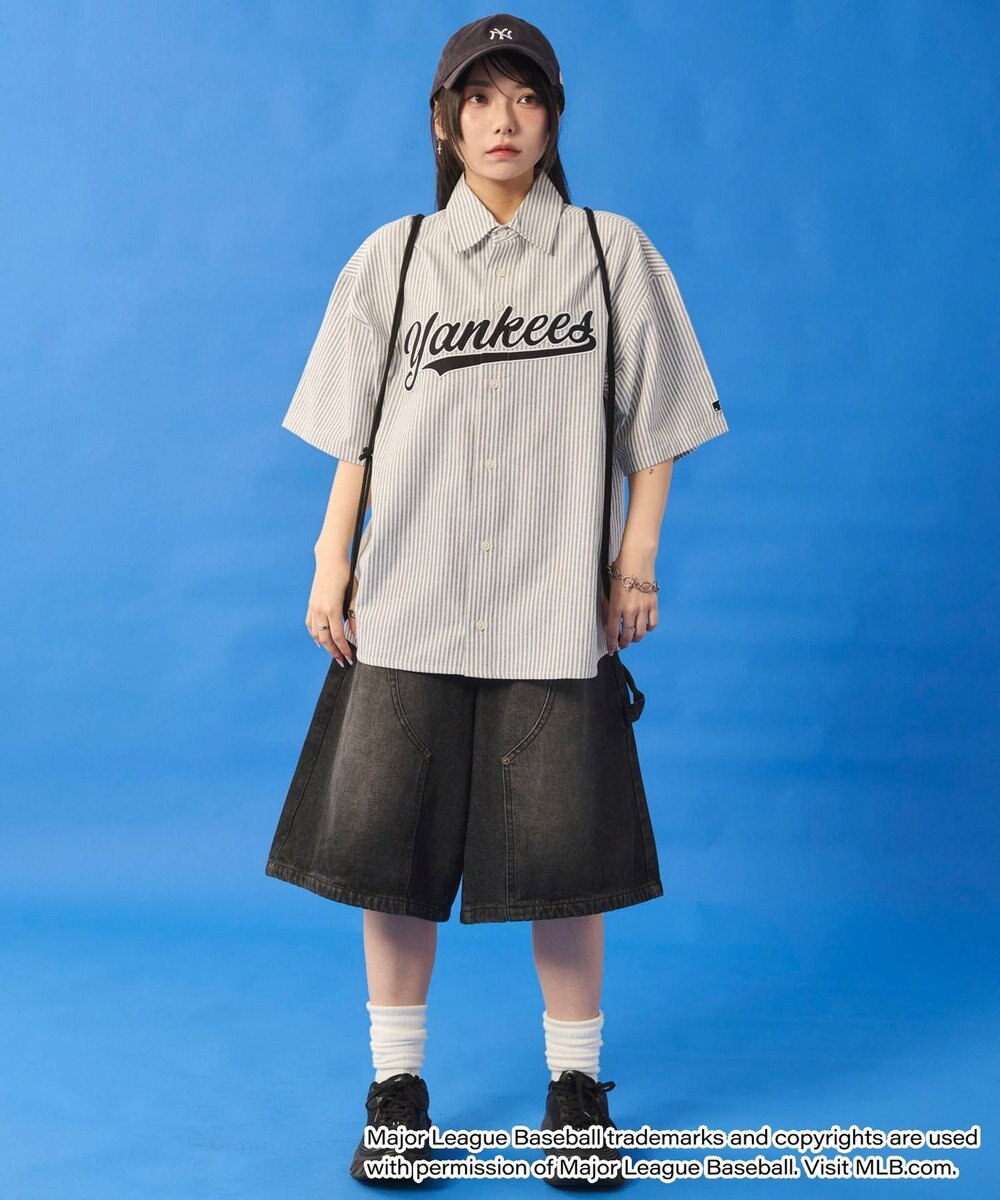 WEGO 【ユニセックス着用ITEM】別注MLBストライプグラフィックシャツ（SS） 