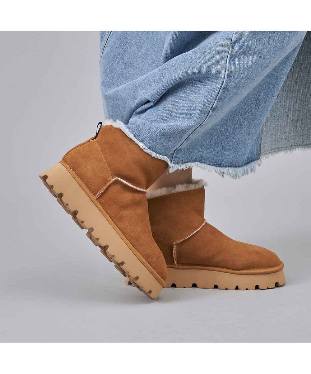 MODE ET JACOMO <carino>本革ムートンショートブーツ 