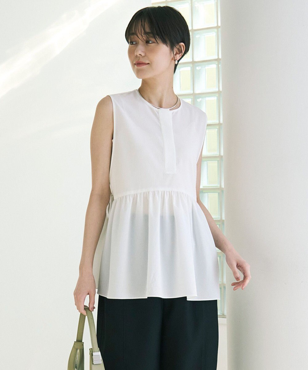UNFILO BREEZEMOVE ペプラムブラウス 