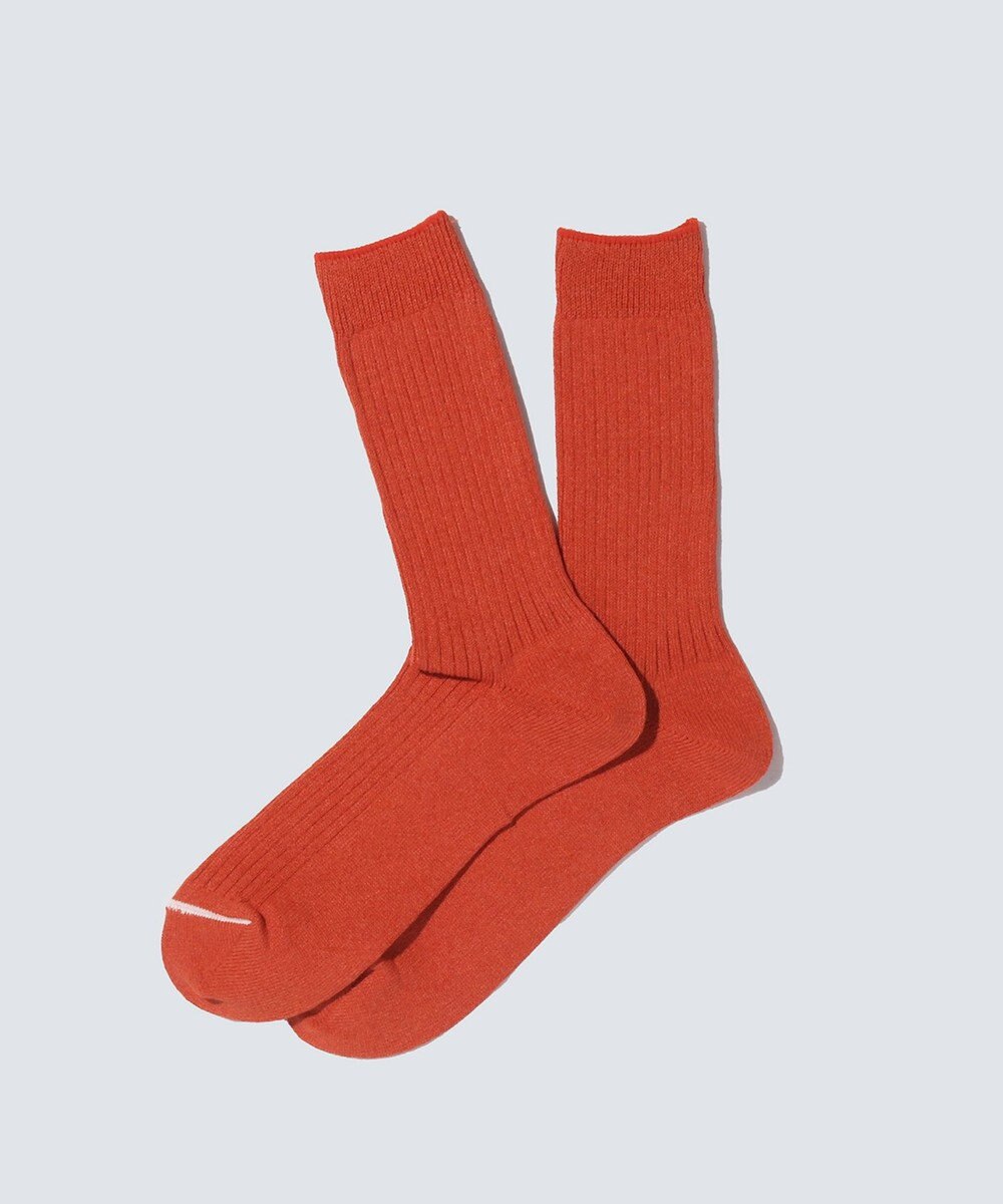 WHITE MAILS PAPER RIB CREW SOCKS ソックス 