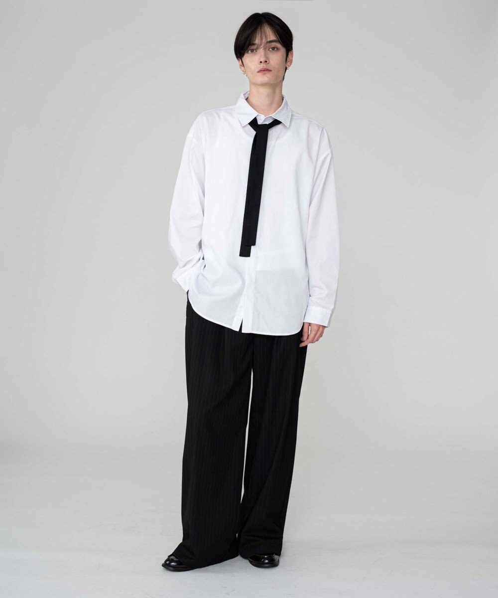 WEGO 【ユニセックス着用ITEM/MLサイズ展開】TRボウタイシャツ（LS） 