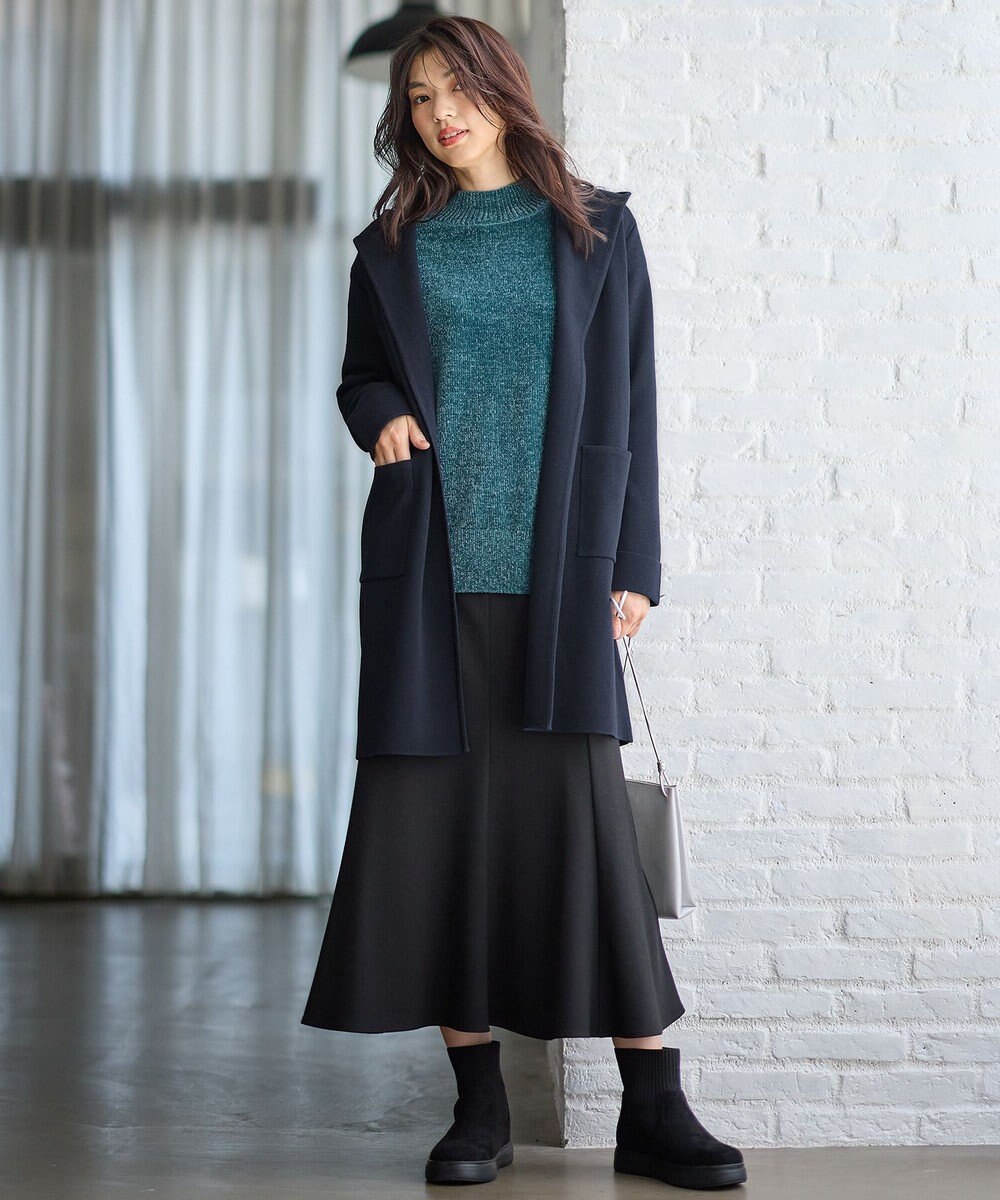 ANY 【ウエストゴム】ライトツイードマーメーイドスカート 