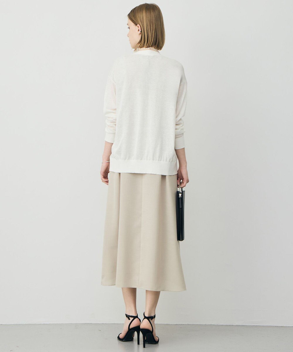 ICB リネンブレンドシアー カーディガン 