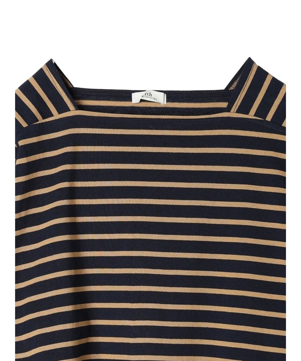 earth music&ecology スクエアボーダープルオーバー 