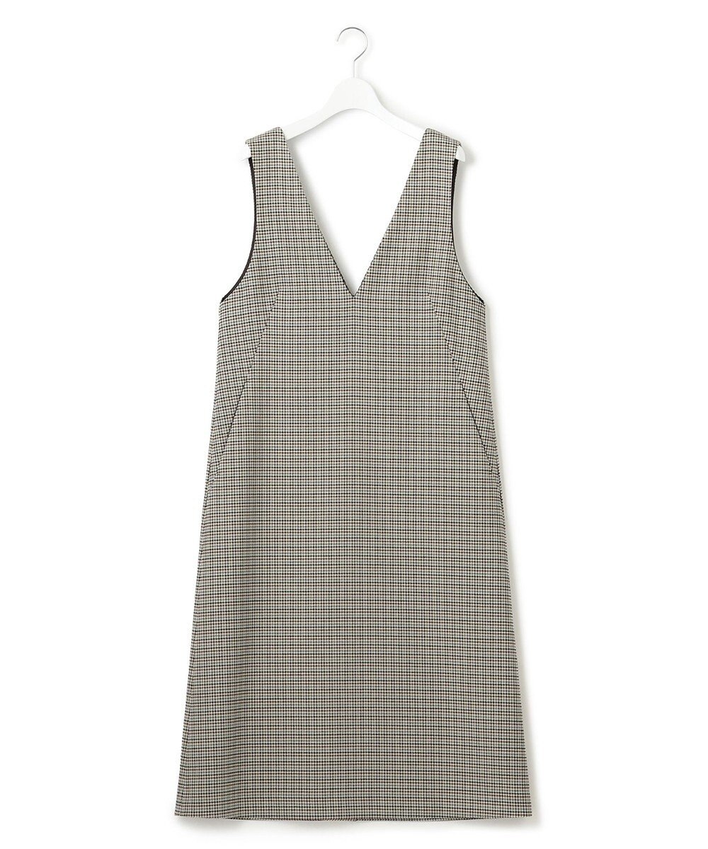 23区 ガンクラブチェックストレッチ ワンピース 