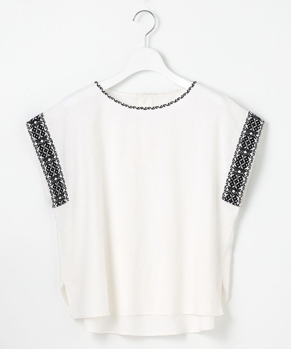 23区 【Indian Factory】コットンフレックス エンブロイダリーブラウス 