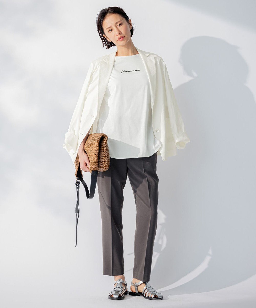 自由区 【洗える】テンセルリネンストレッチ テーラードジャケット 