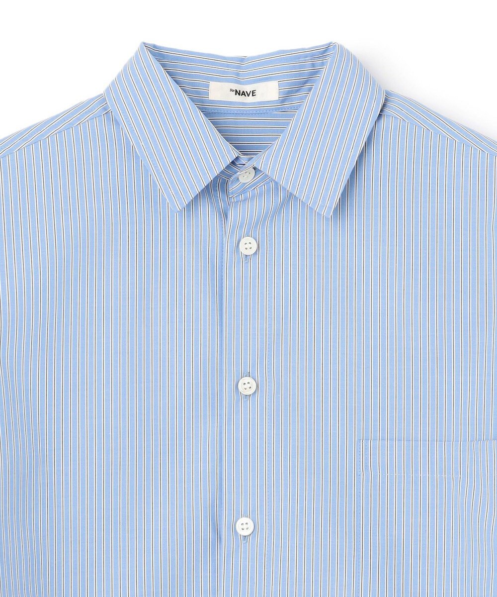 NAVE 【ReNAVE・セットアップ可/洗える/接触冷感/UVケア】コットンポリブロード クロップドシャツ 