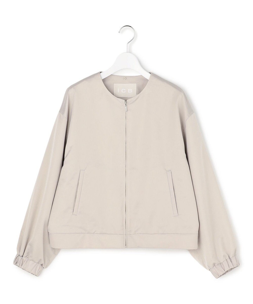 ICB 【2WAY】 ダルグロッシーサテン ボウタイ付きブルゾン 