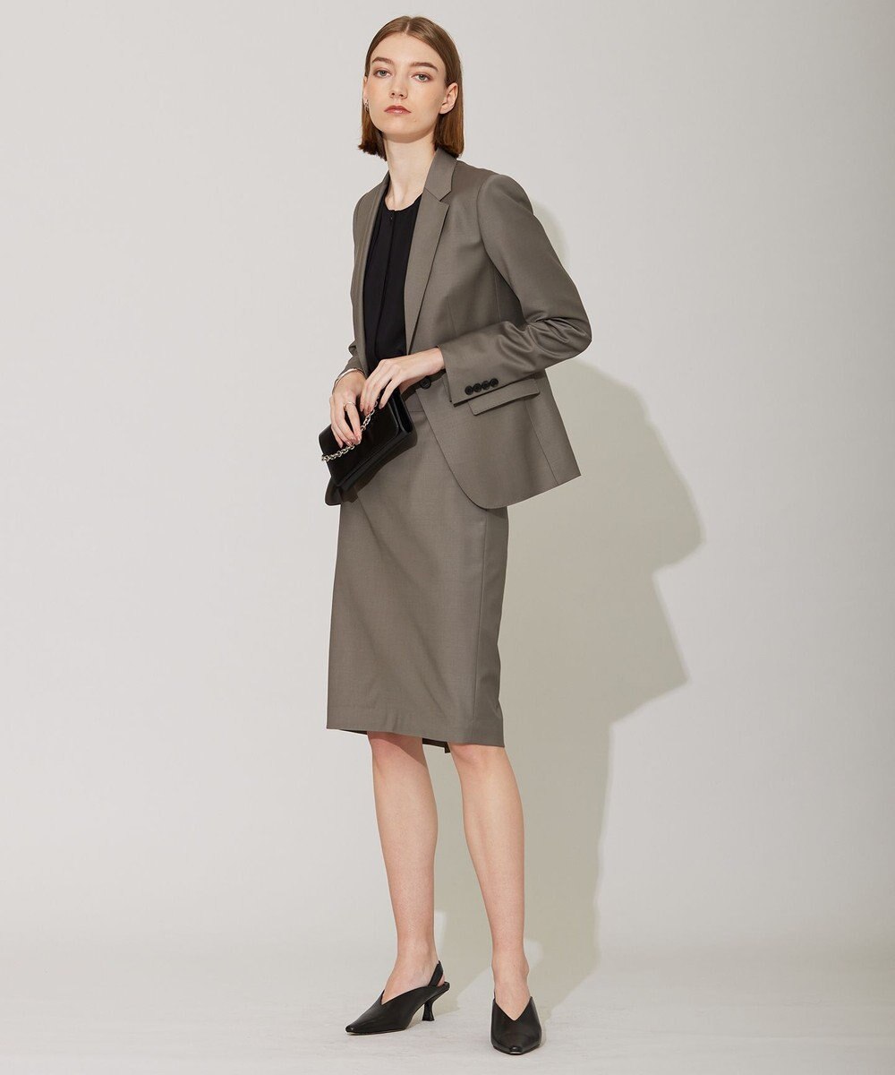 ICB 【洗える】エステルダブルクロス プルオーバーブラウス 