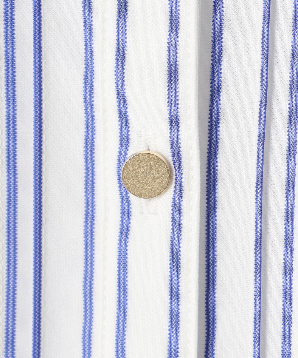 J.PRESS LADIES ストライプジャージー ピンタック カットソー 