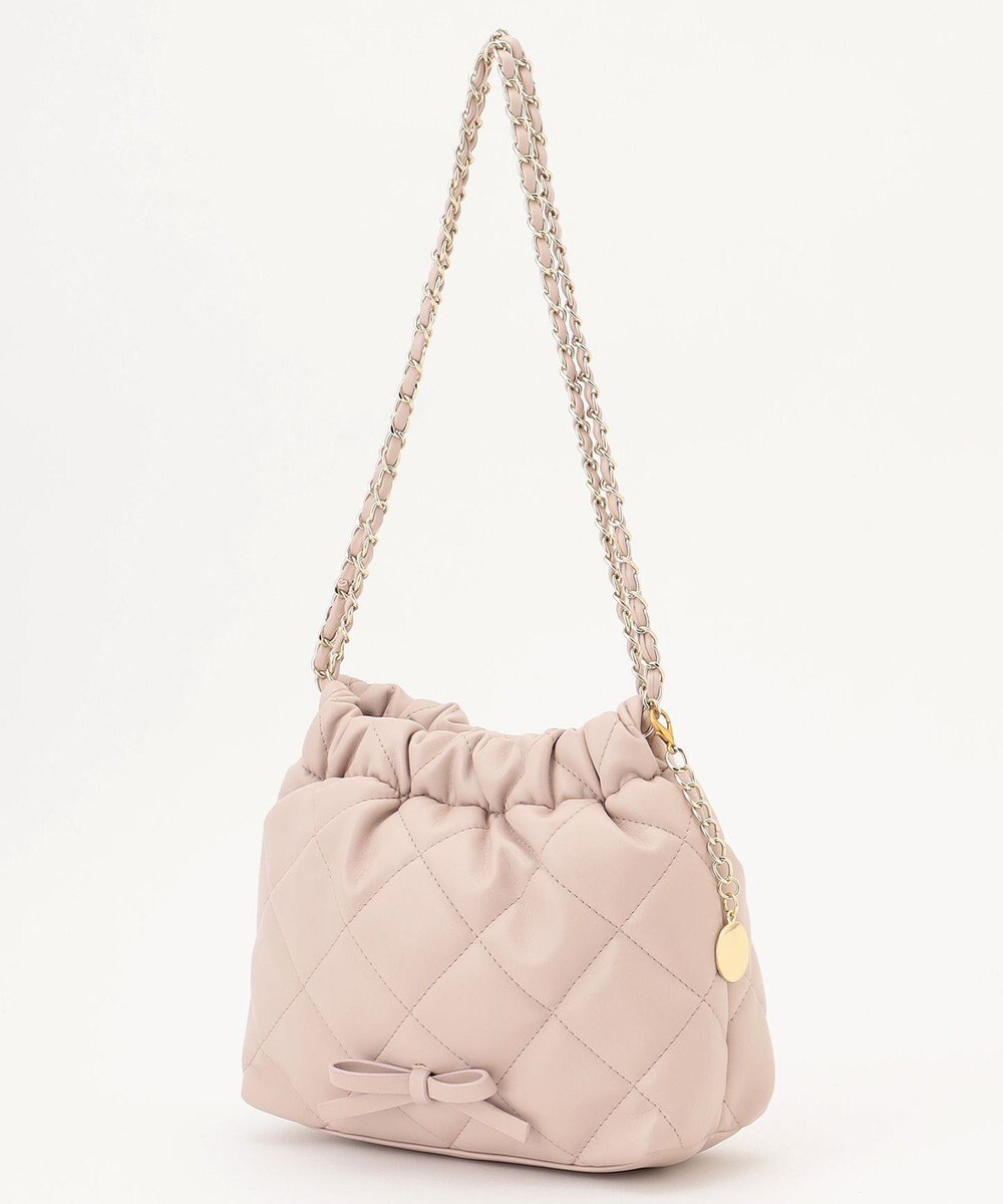 Feroux キルティング＆エコファー チェーンバッグ 