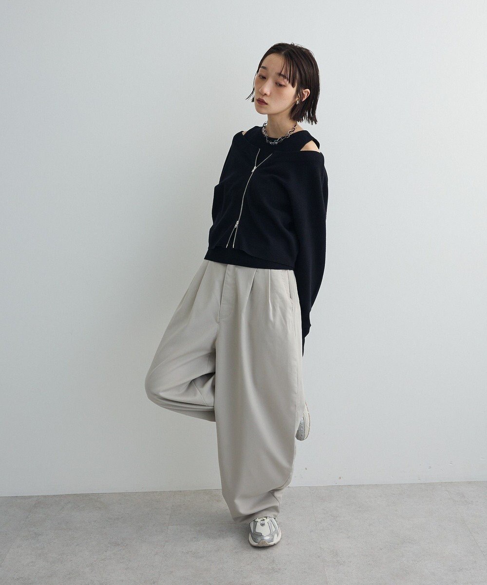 Green Parks SET2点Zipニットカーディガン+アメスリタンク 